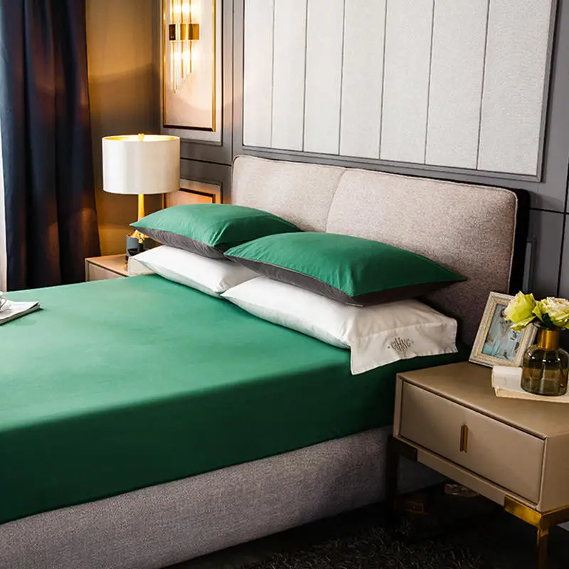 1 шт. простыня для кровати из 100% хлопка однотонная покрывало матраса с четырьмя