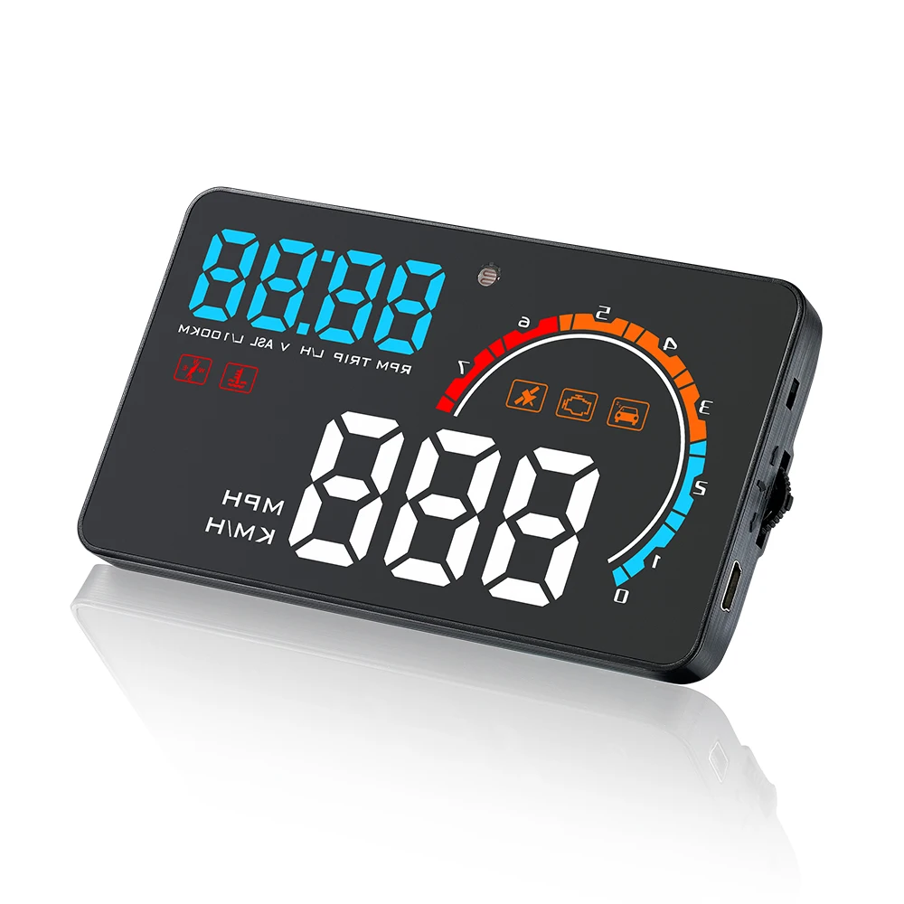 Автомобильный дисплей на лобовое стекло D2500 HUD GPS OBD OBD2 диагностический инструмент