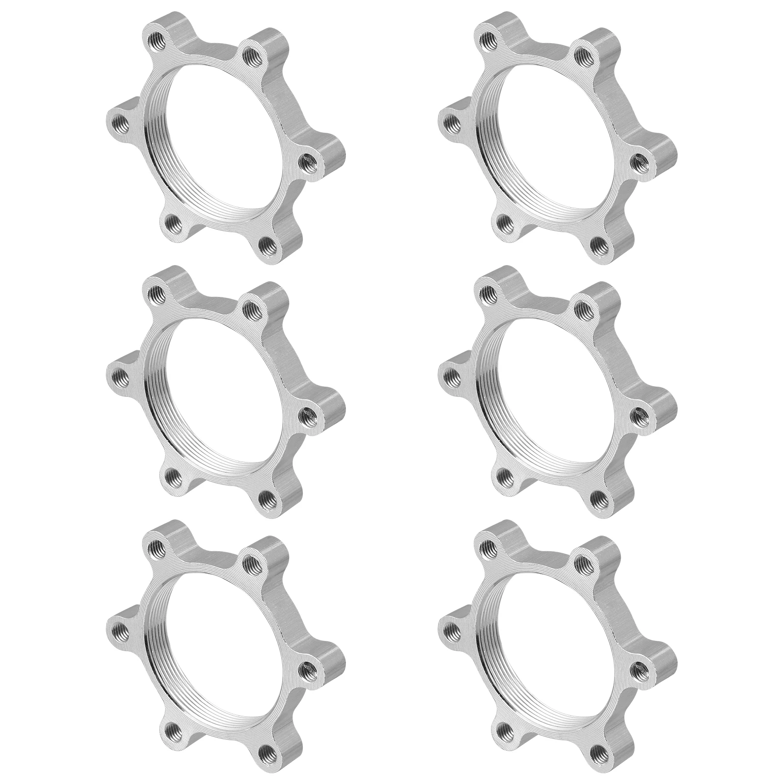 

6pcs 48mm/44mm 6 Bolt Bike Freewheel Threaded Hubs Disk Disc Bicycle Brake Rotor Flange Adapter Bicycle Disc Brake Parts