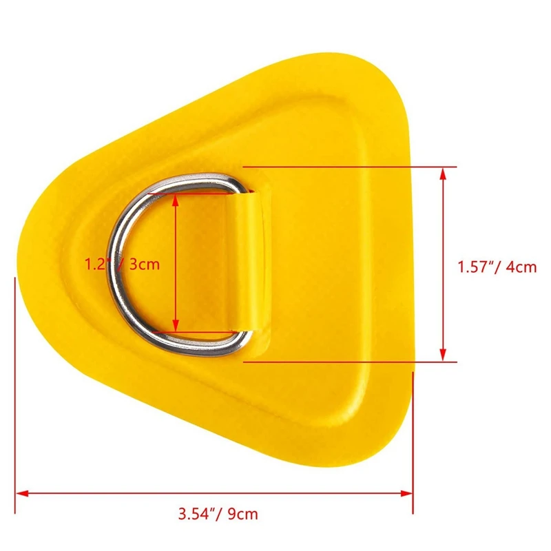 

6Pack D-Ring Patch for Inflatable Boat Kayak Dinghy SUPs D-Ring PVC Patch Canoe Rafting Accessories