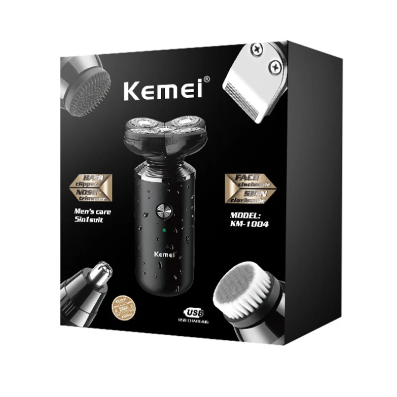 

5in1 wet dry shaver for men facial electric shaver powerful electric razor beard shaving machine usb rechargeable set rotary