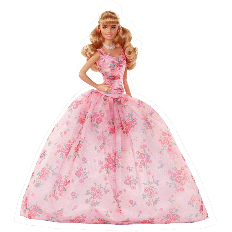 Коллекционер Барби на день рождения дневной свет со светлыми волосами наряд с
