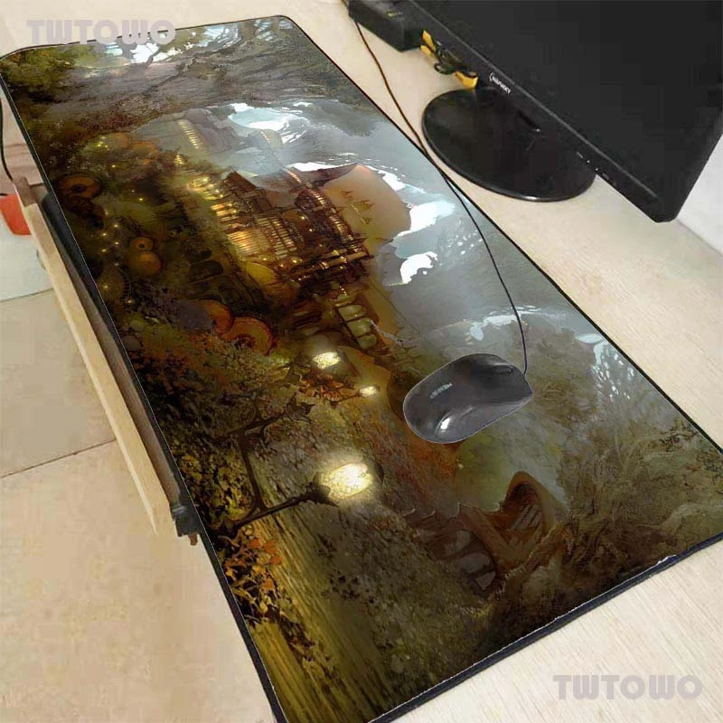 

Final Fantasy Landscape Anti-slip Natural Rubber Computer Anime Mousepad Mat Speed Locking Edge Dropshipping