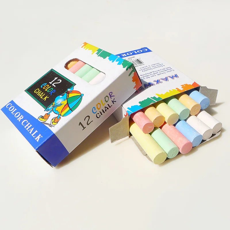Меловая ручка без пыли 12 шт./лот мелки для рисования доски 6 цветов канцелярские