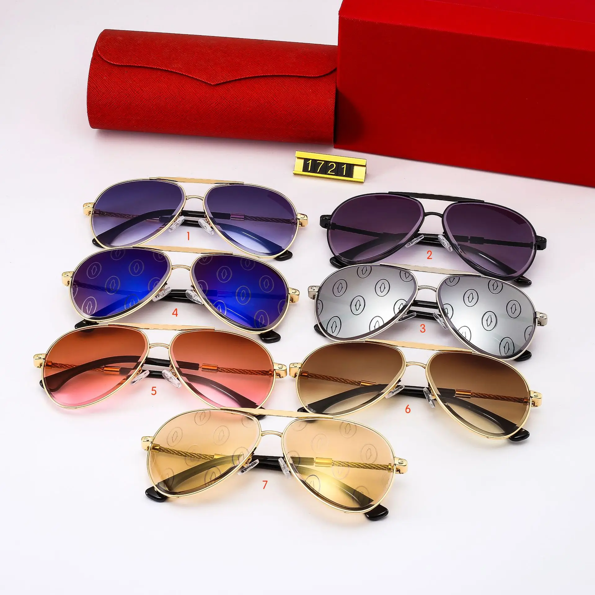 

Designer Original Brand Polarized Goggles Sunglasses Women Men Frame Square Vintage Driving Shades Glasses Outdoor Eyewear Gift