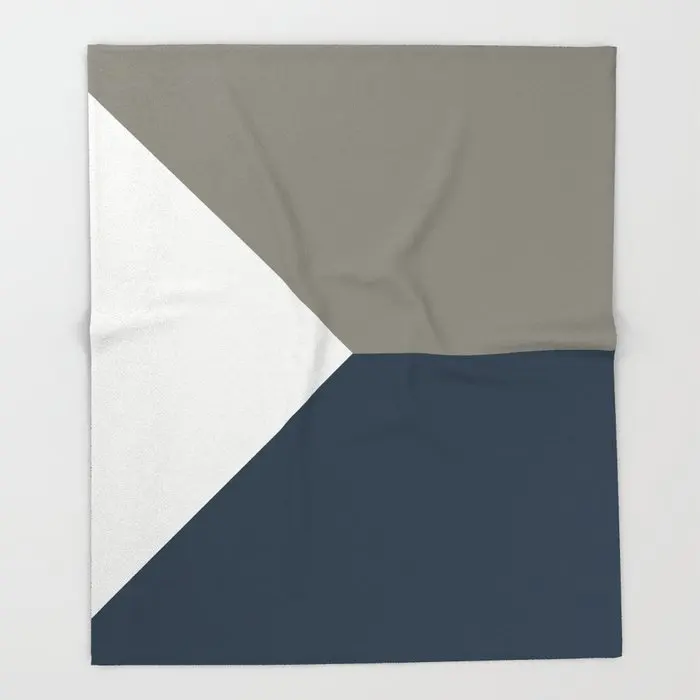 Абстрактное Коралловое флисовое дизайнерское синее серое белое абстрактное