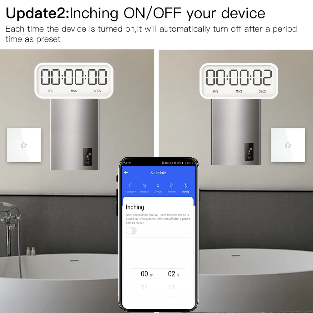WiFi Smart Boiler Switch Water Heater Life Tuya APP Remote Control Amazon Alexa Echo Google Home Voice Glass Panel | Обустройство