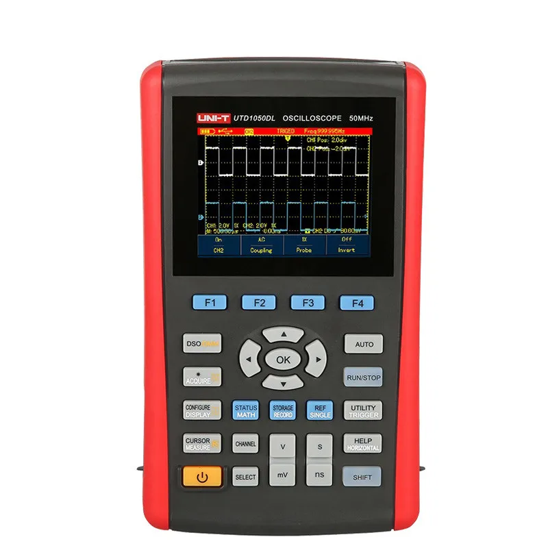 

UNI-T UTD1050DL Handheld Digital Storage Oscilloscopes 2CH Scopemeter Scope meter 7 inches widescreen LCD displays USB Interface