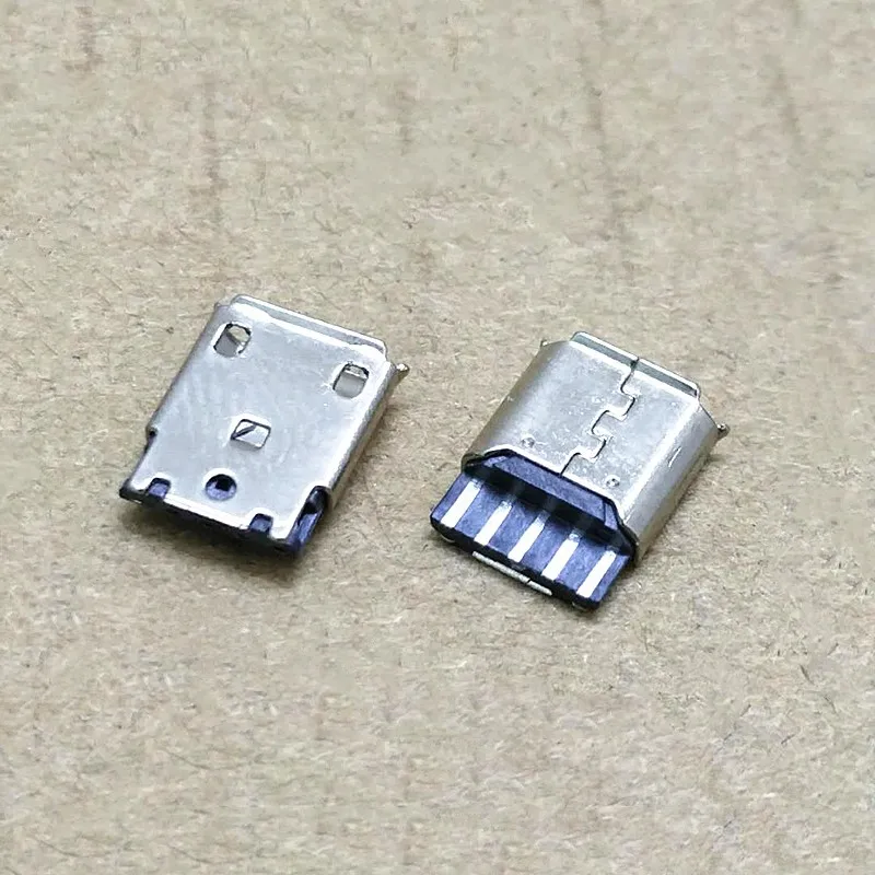 

50 шт. Micro USB 5pin Женский Разъем коннектор тип сварки для хвостовой зарядки