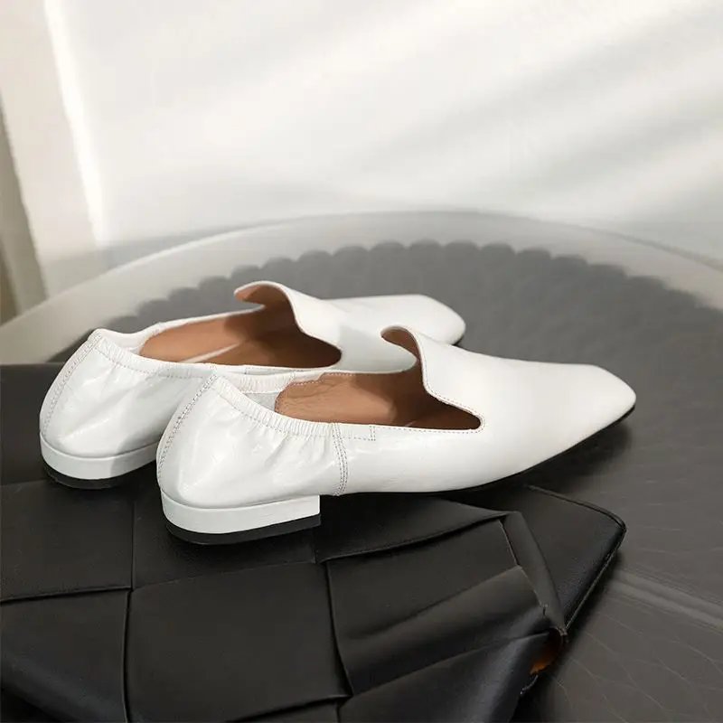 

ALLBITEFO size 34-42 real genuine leather women heels shoes sheepskin insole square toe fashion women pumps low heel shoes