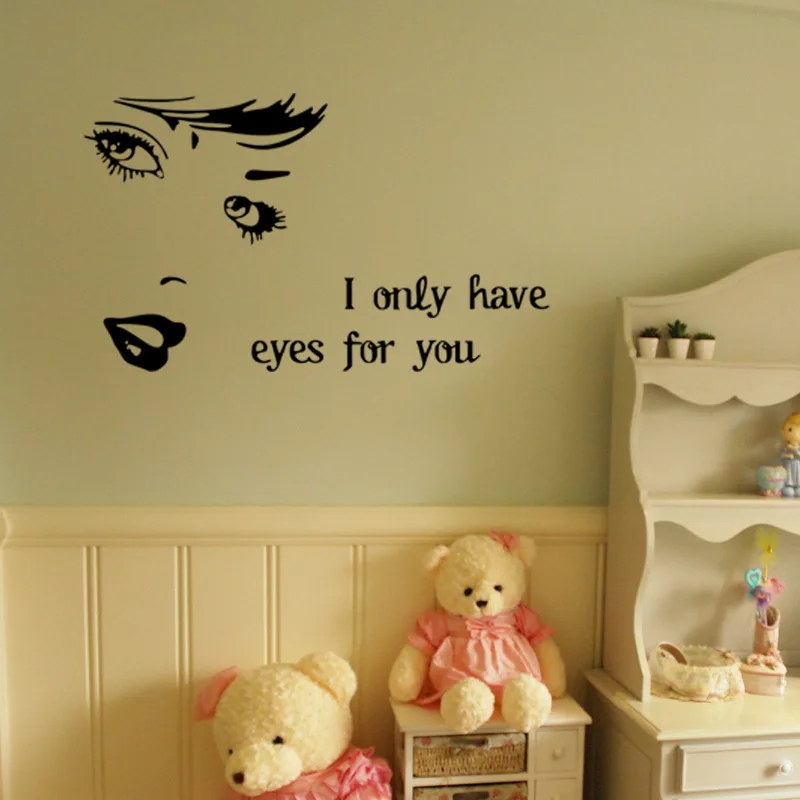 

Nordic pvc creative printing decorative wall paste sexy beautiful woman stickers home atmosphere dress up Background decoration