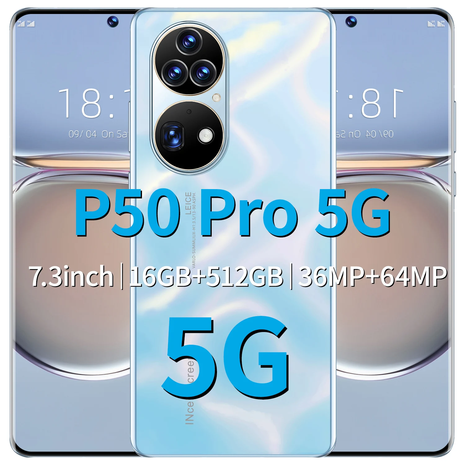 

Mobile Phone P50 Pro Qualcomm 888 HUAWE 16GB 1T Android 12 7.3 Inch Smartphone Global Version 5G Face ID 64MP 6800mAh Dual Sim