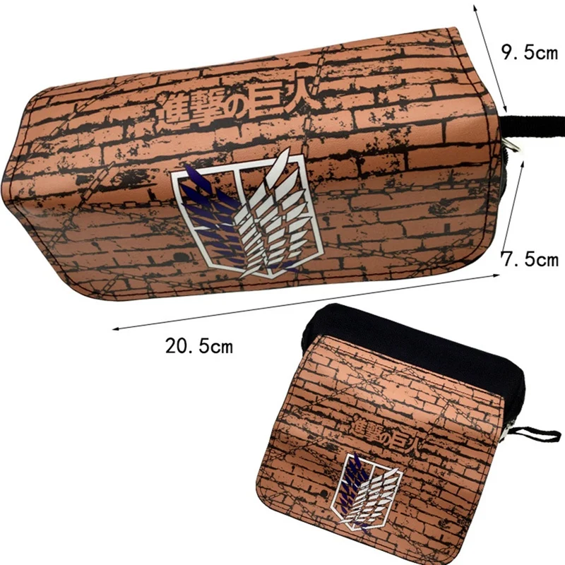 

Anime Japanese Cartoon Attack On Titan Kids Pencil Bags Make Up Case For Boys Girls With Handle