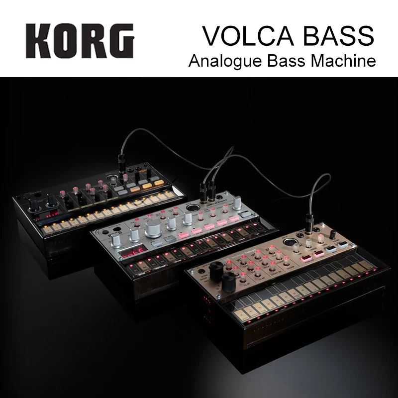 Аналоговый басовый аппарат Korg Volca собранный в электро племя блестители для