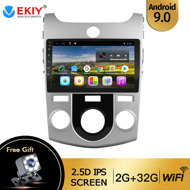 

Автомагнитола EKIY для KIA, мультимедийный стерео-проигрыватель на Android, с 9 "IPS-экраном, 2008-2009, GPS, Wi-Fi, типоразмер 2DIN, для KIA Cerato 2013