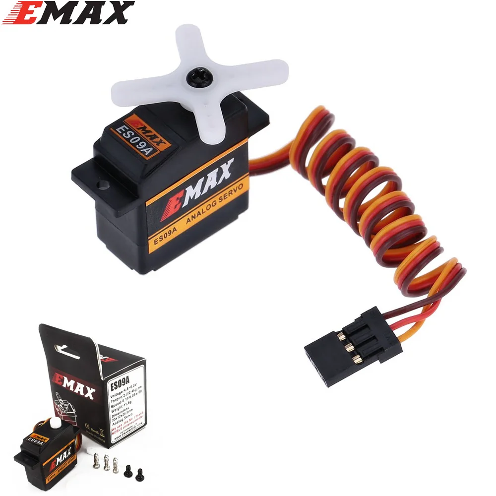 

4 шт./лот EMAX ES09A сервопривод (двойной подшипник) для Trex 450 Rc вертолеты Rc Drone