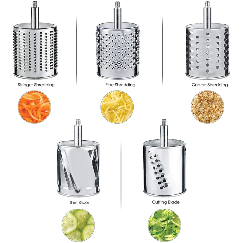 

Suction Base Rotary Grater Potato Vegetable Slicer Fruit Shredder Kitchen Tool Cheese Chopper Grater Kitchen Mill