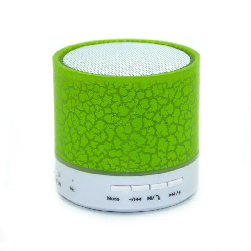 Grass Green Мини Bluetooth динамик беспроводной колоннар громкий динамик светодиодный стерео сабвуфер TF карта USB Mp3 аудио музыкальный плеер - Цвет: Grass Green