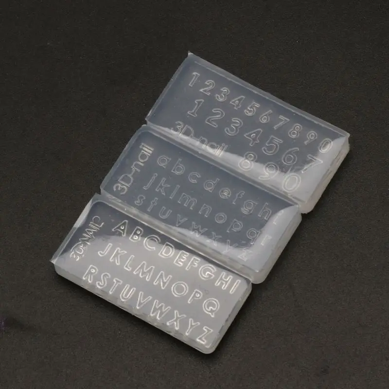 3Pcs Small Size Numbers Letters Mold Kit Alphabet Pendant UV Resin Silicone B36D | Украшения и аксессуары