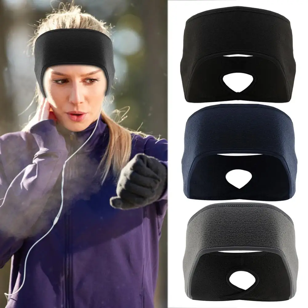 

Outdoor Fleece Ponytail Headband Yoga Running Fitness Sports Warm Sweatband Women Windproof Warm Sweatbands