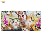 HUGSIDEA симпатичное 3D полотенце с рисунком животных, полотенце для ванной комнаты, для рук, волос, лица, сухое мягкое одеяло, мультяшный дизайн кошки, собаки, пляжное полотенце для взрослых и детей