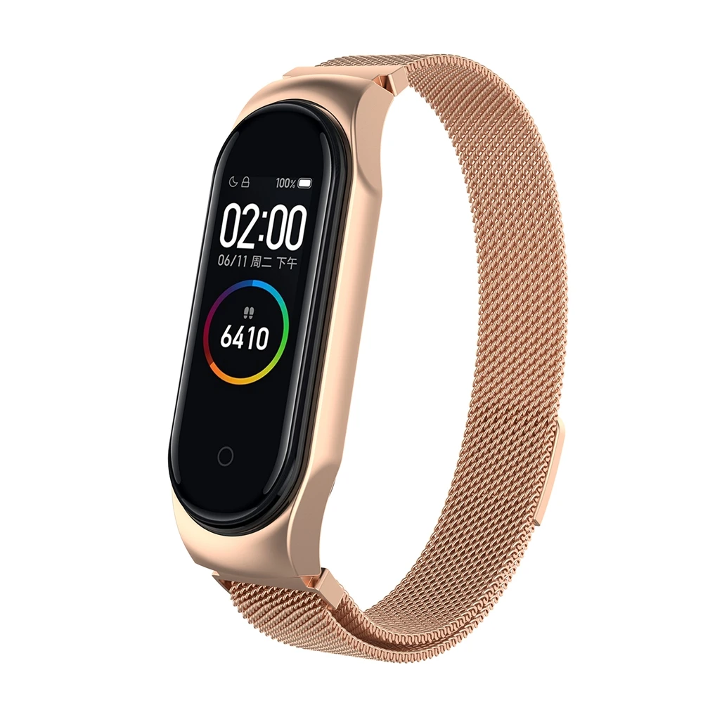 Metal Milanese Wrist Strap For XiaoMi Mi Band 4 3 Magnetic Bracelet Strap Mi Band 4 Mi4 Women Man Smart Band Accessories