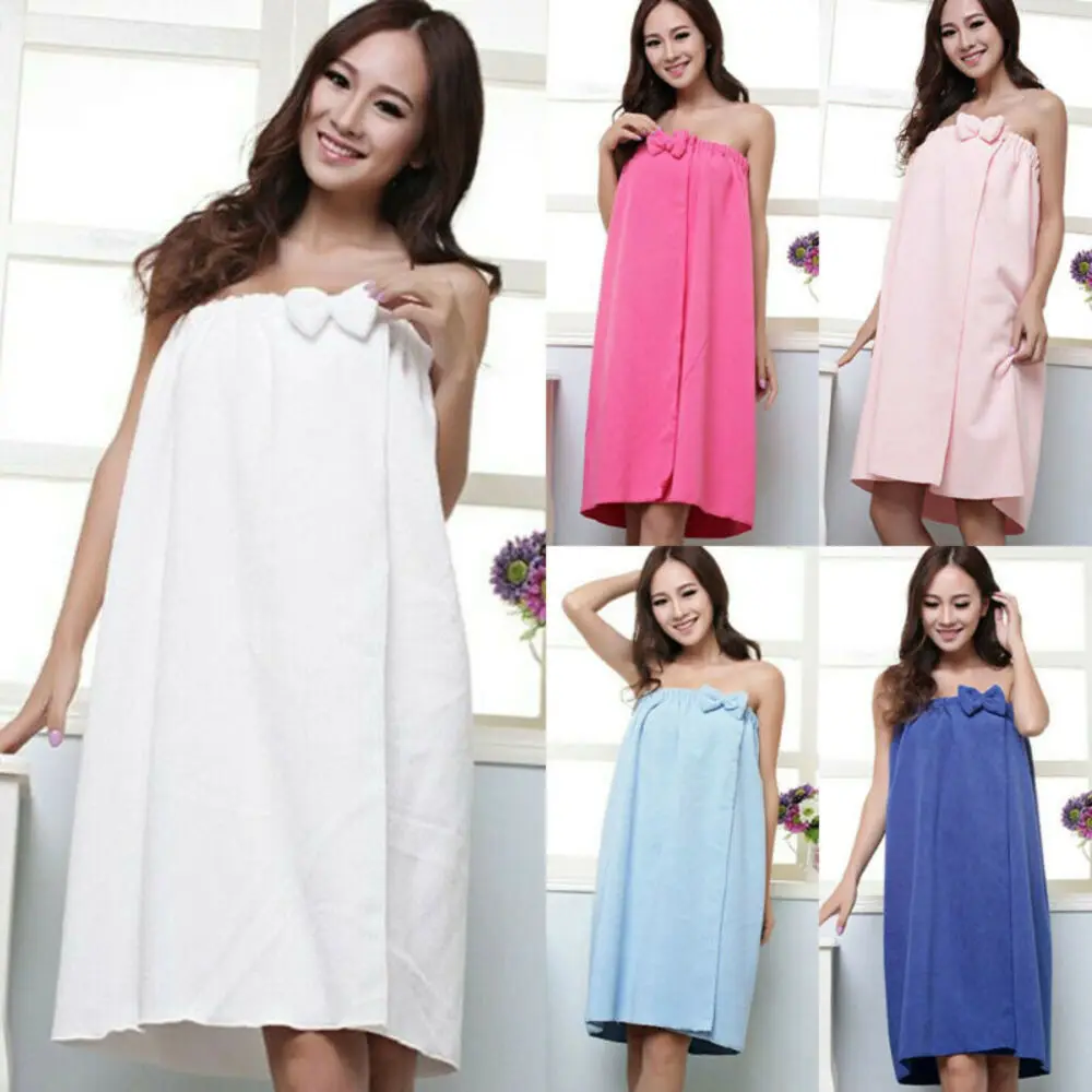 Для женщин тела Microfiber Полотенца Обёрточная бумага ванна спа Халат Магия