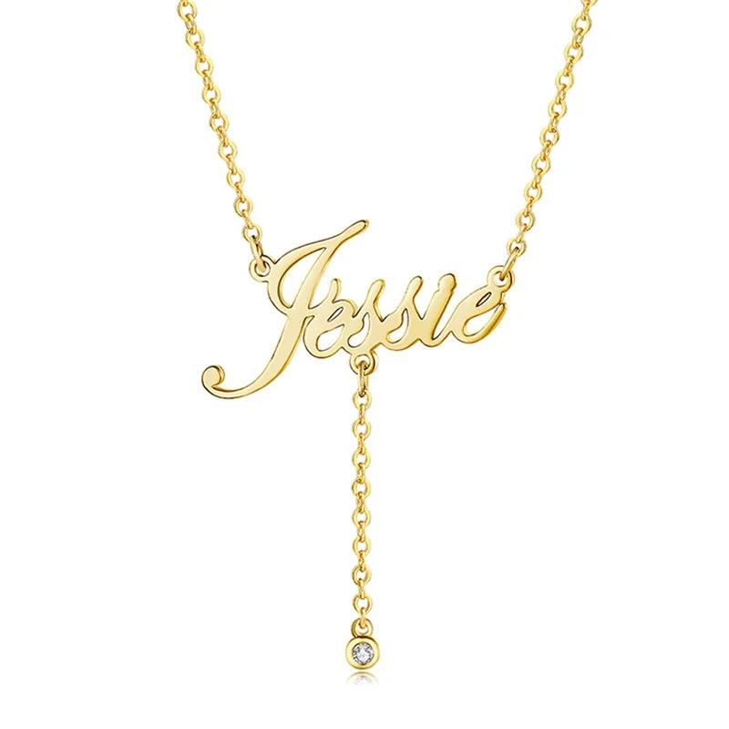 

Customized Stainless Steel Birthstone Name Letter Necklace for Women Pendants and Necklaces Jewelry Personalized Birthday Gift