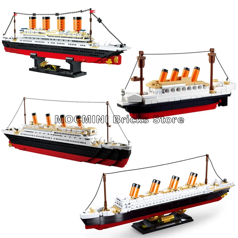 Модель конструктора Новый Титаник модель круизного судна лодки креативный