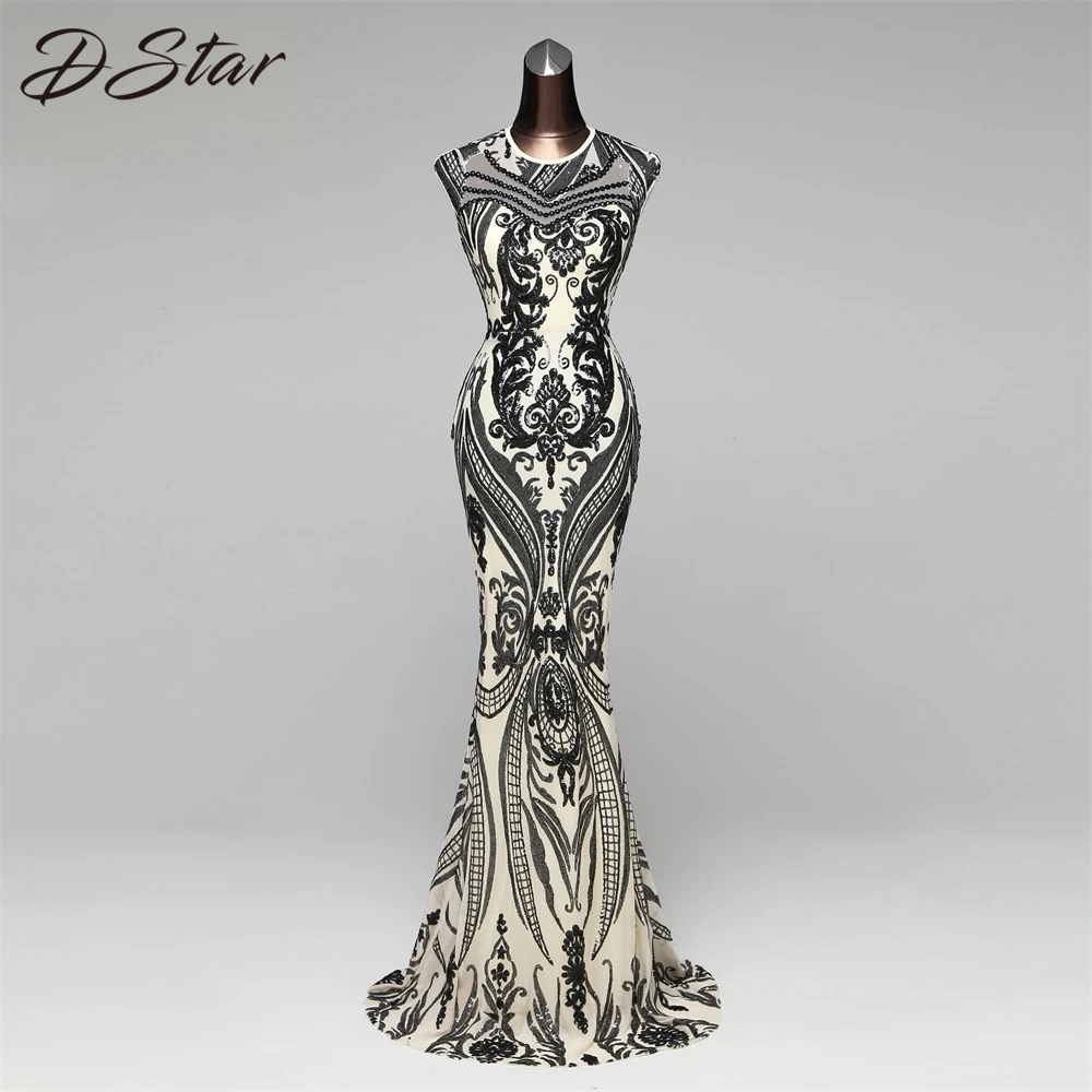 Новый Стиль Элегантное длинное черное платье с блестками vestido de festa сексуальное