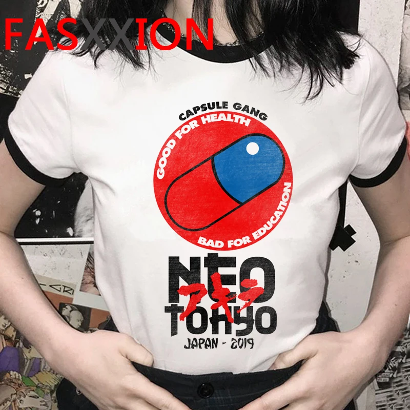 Футболка мужская с аниме Акира в стиле хип-хоп крутая смешная мультяшная рубашка