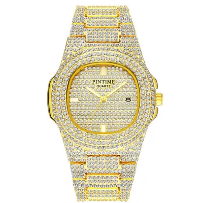 

Steel band watches Patek diamond-studded starry men's and women's watches calendar quartz watches Europe and America Watch