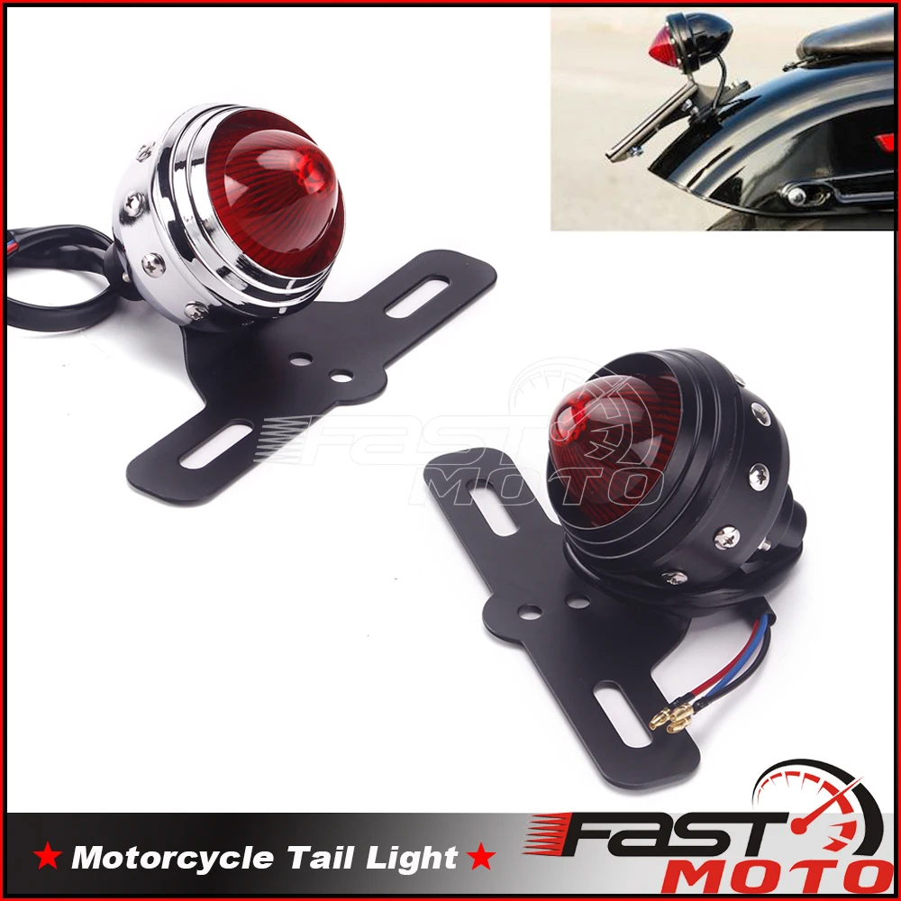 Ретро светодиодный фонарь светильник стоп сзади для Harley Cafe Racer BMW CB XS Triumph номерной
