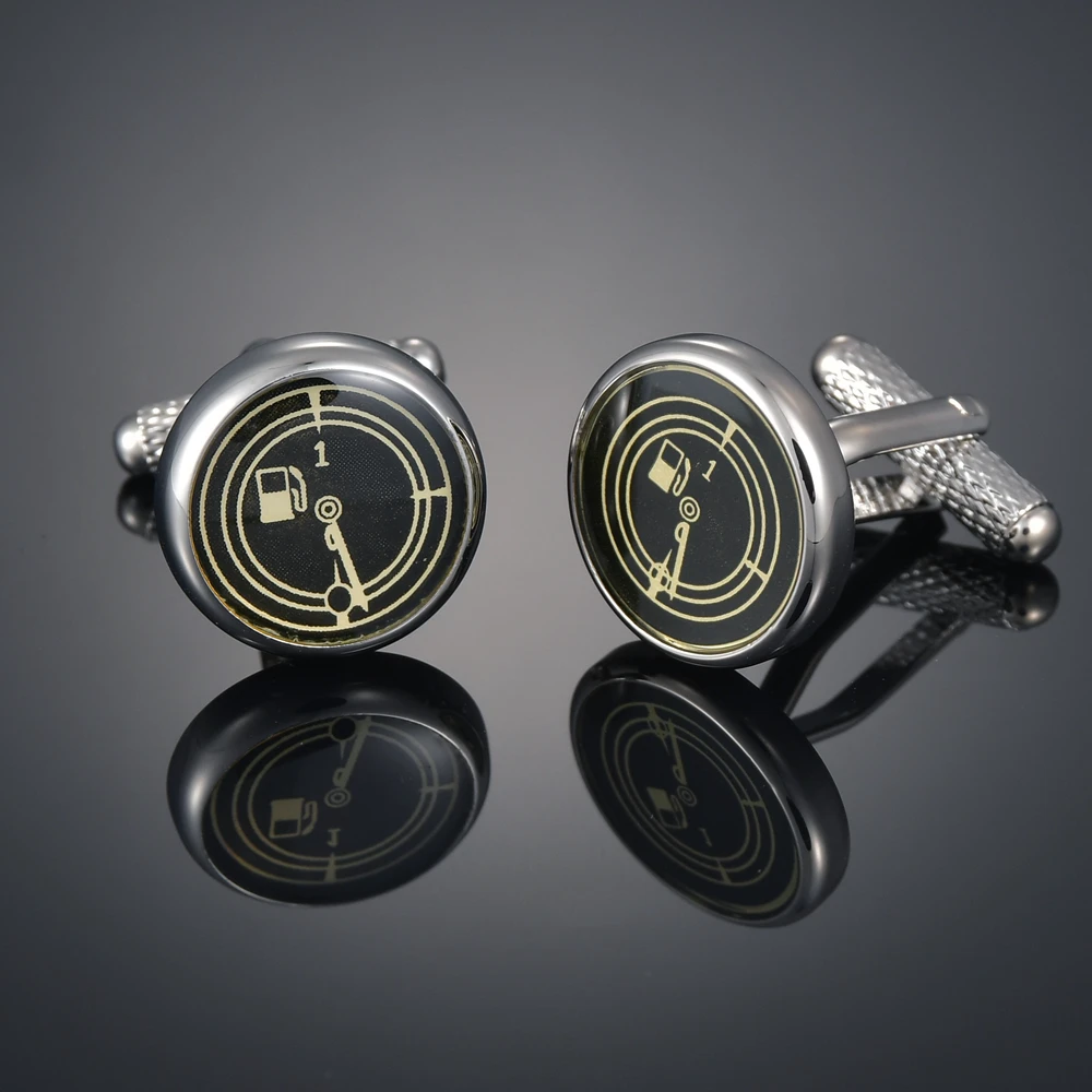 Новинка черные автомобильные масляные запонки для часов французские с длинным