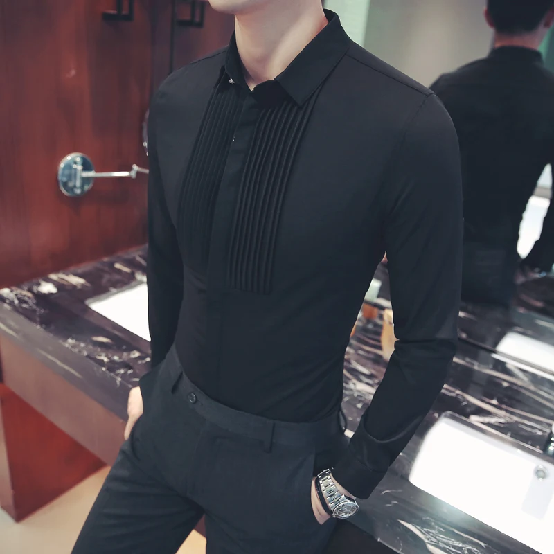 2019 брендовая одежда модные мужские осенние высококачественные рубашки из