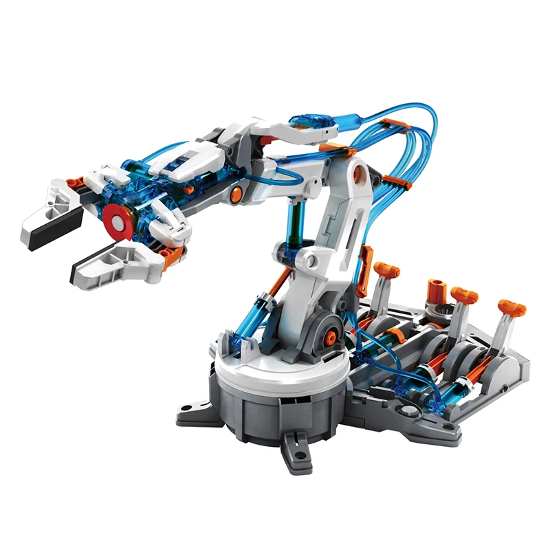 

Mecha Hydraulic Manipulator Arm Mechanical Hand ABS Robotic Manipulator Arm Assemble Model with Claw Figure Kit Toys For Gifts