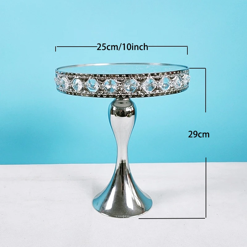 

5Pcs Metal Gold Antique Mirror Cake Stand, Wedding Birthday Party Dessert Cupcake