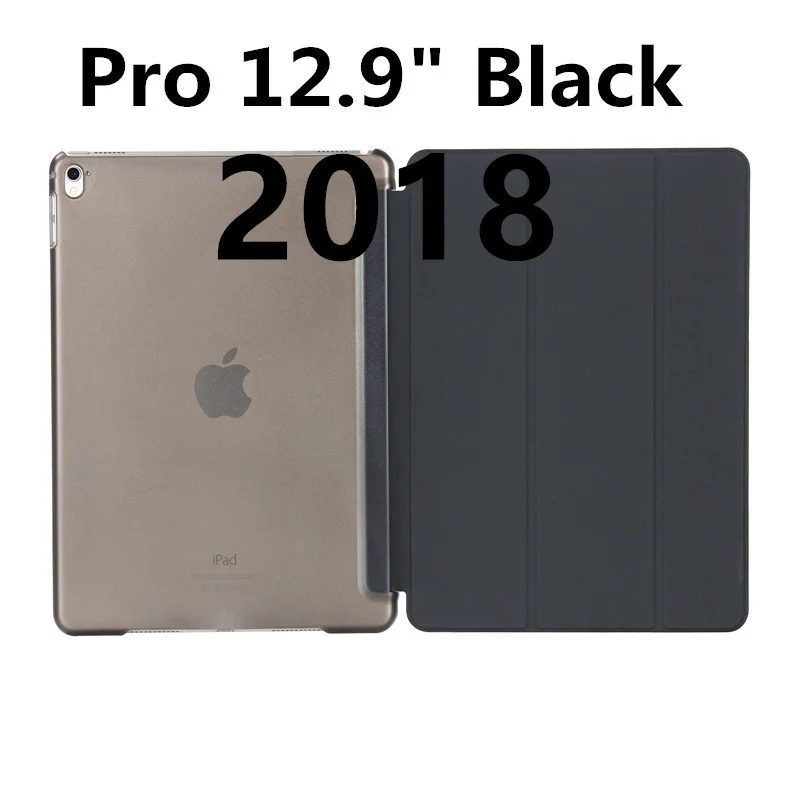 2018 12 inch Black Роскошный тонкий магнитный Смарт Флип-Стенд PU кожаный чехол для Apple iPad Pro 12,9 дюймов I Pad Pro 12,9 дюймов Чехлы для планшетов - Цвет: 2018 12 inch Black