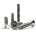 UNC 2 #-56 4 #-40 6 #-32 8 #-32 10 #-24 US грубая резьба 304 A2 нержавеющая сталь Шестигранная розетка плоский стандартный винт