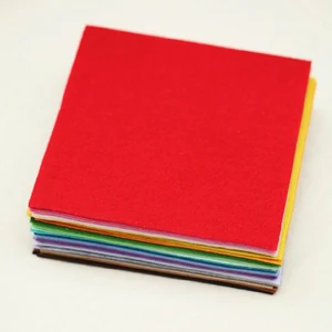 40 шт., хлопковые ткани для творчества, нетканые материалы, Лоскутная группа, простой квадратный цвет, войлочная Needled ткань, DIY, ткань ручной работы 15*15 см