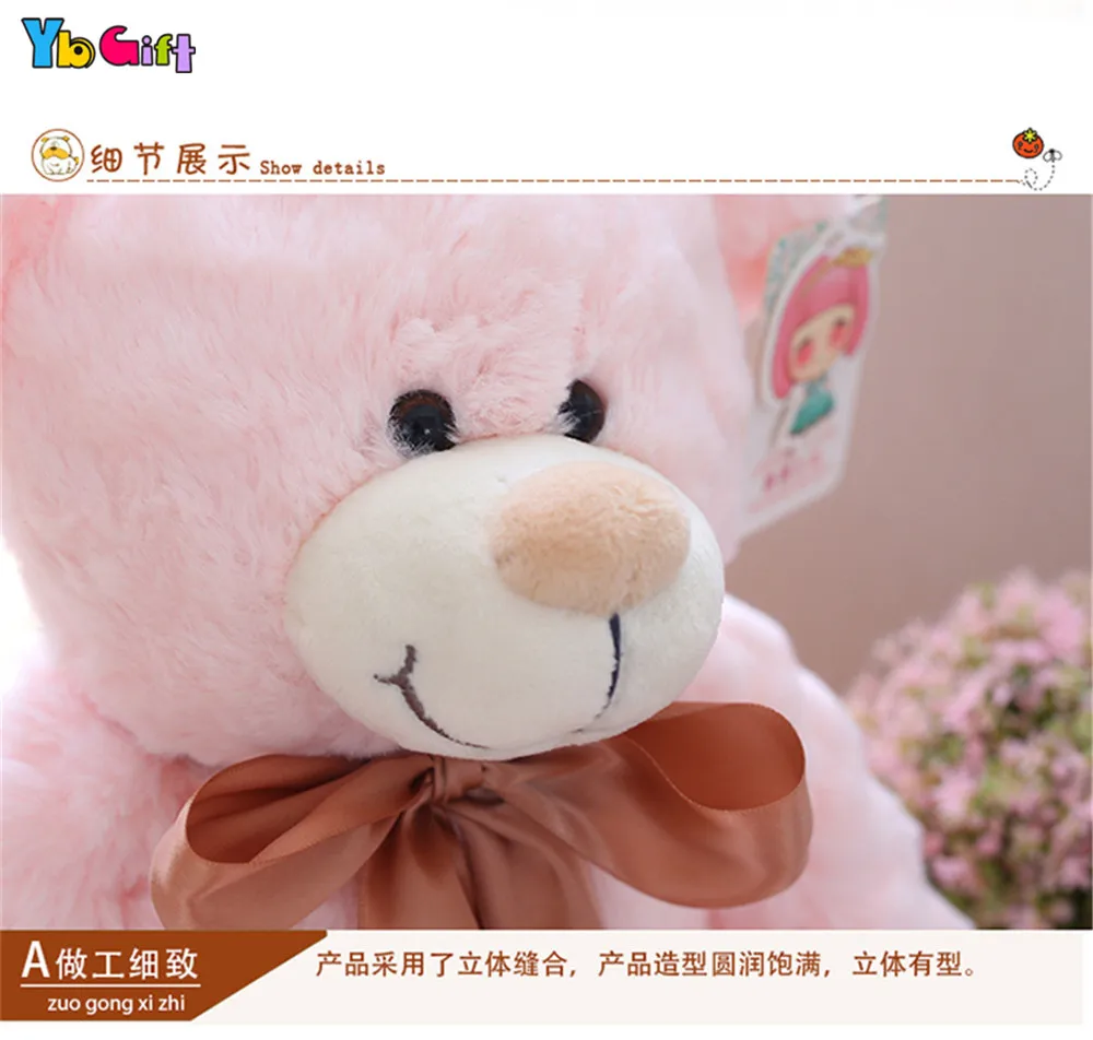 40cm/55cm Plush Teddy Bear Toy Stuffed Bear Dolls Pink Blue Brown Teddy Toy Children Kids Christmas Gifts New Year present