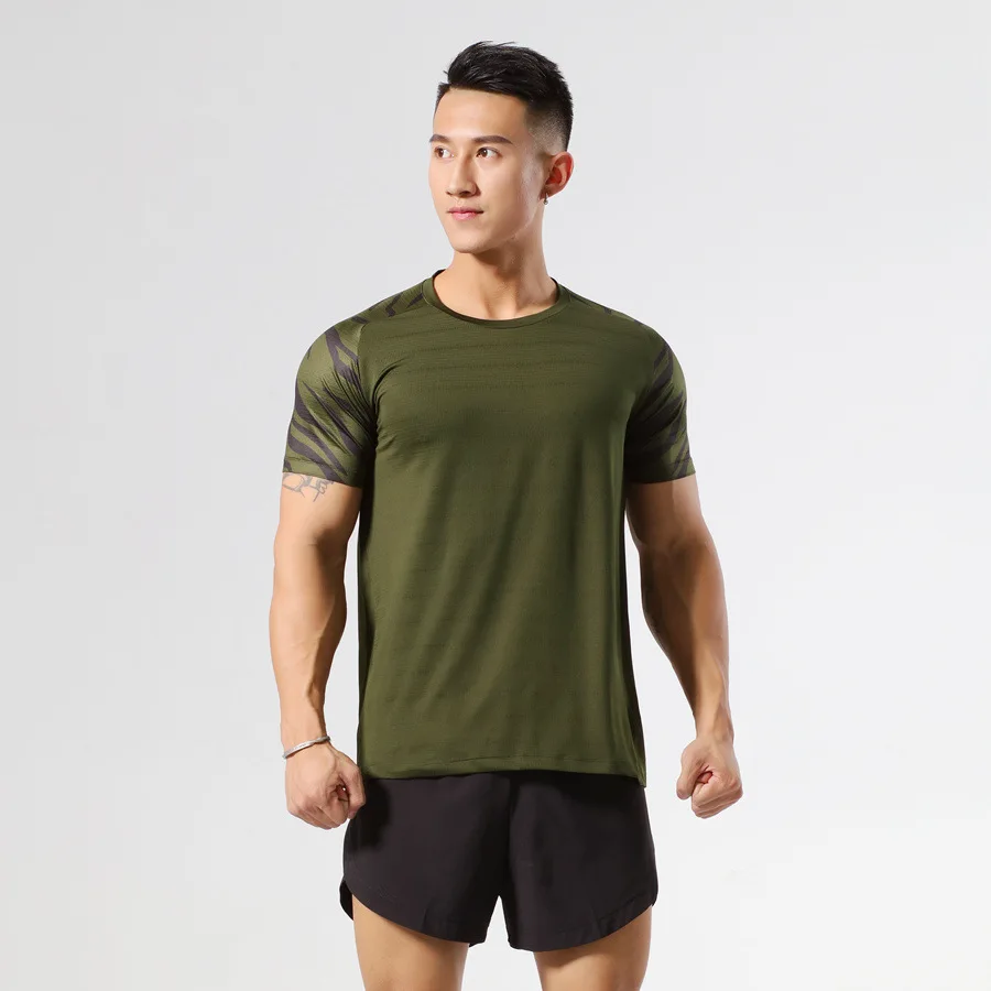 Стрейчевые топы для тренировок в стиле пэчворк Спортивная футболка фитнеса