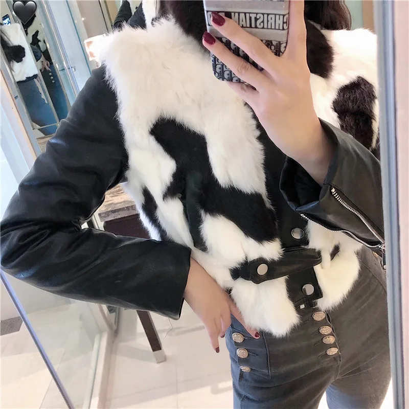 

Fur integrated coat women's autumn and winter thick fur 2020 new short fur coat fur top
