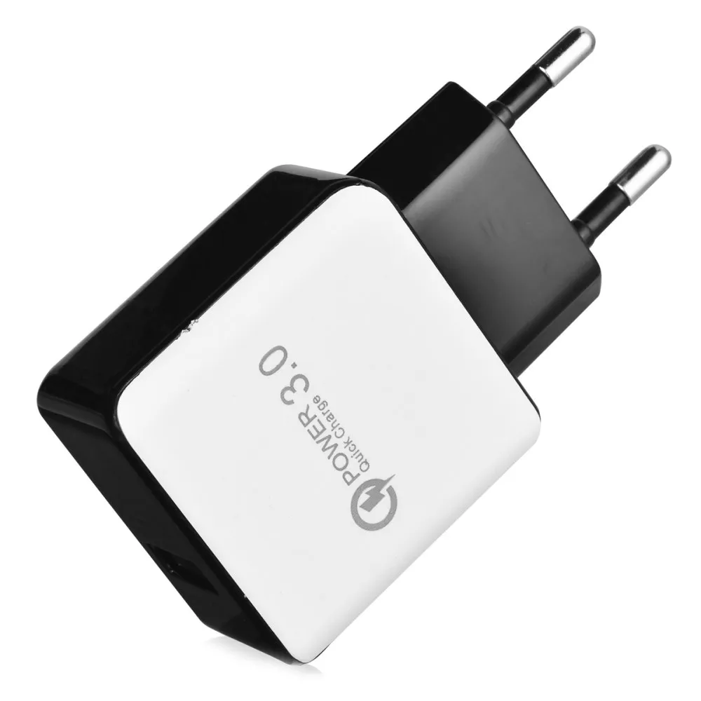 white EU Универсальный 18 Вт быстрой зарядки USB 3,0 5 V 3A для Iphone 6 7 8 XR XS X для samsung Samsug s10 9 8 huawei ЕС и США дорожная штепсельная розетка Зарядное устройство - Тип штекера: white EU