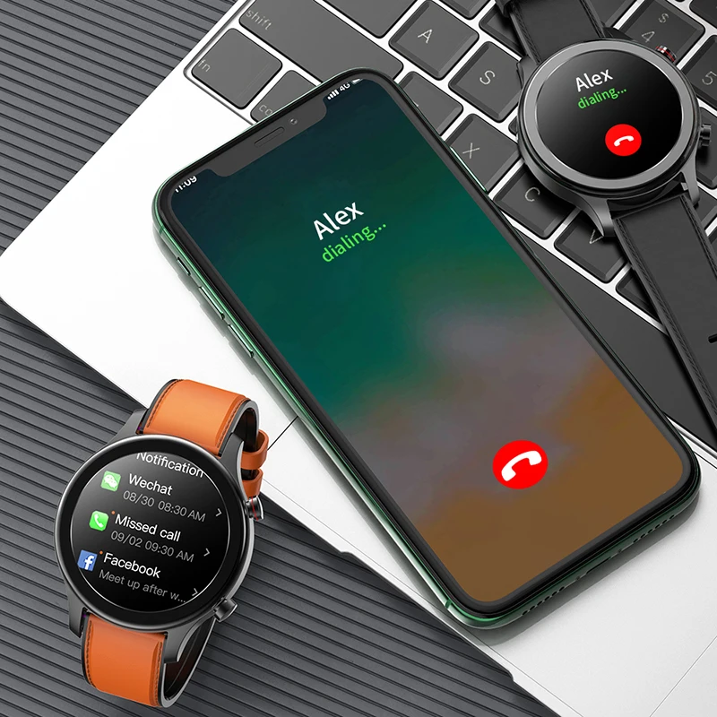 Новинка 2021 мужские умные часы с Bluetooth-вызовом фитнес-трекер Полноразмерным