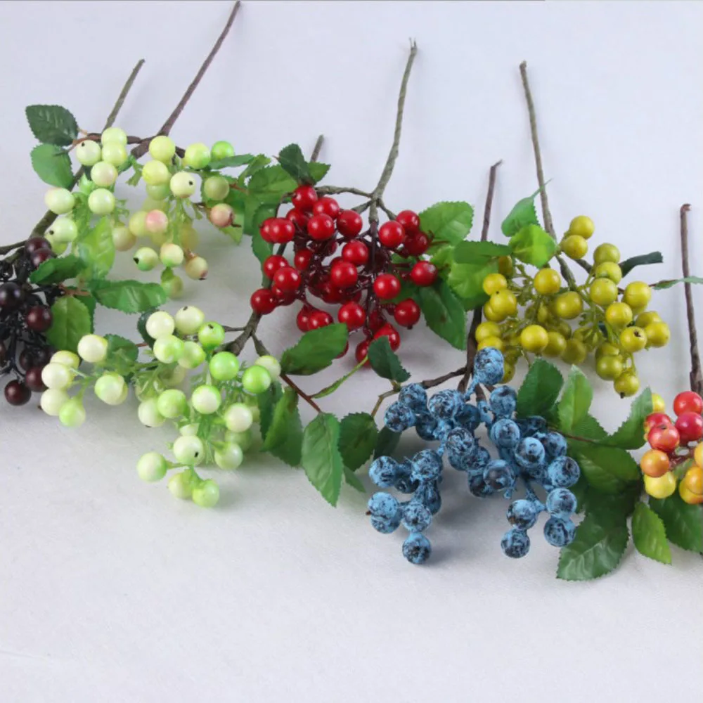 Недорогие искусственные черники 20 шт./лот из пены для дома гостиной спальни Декор