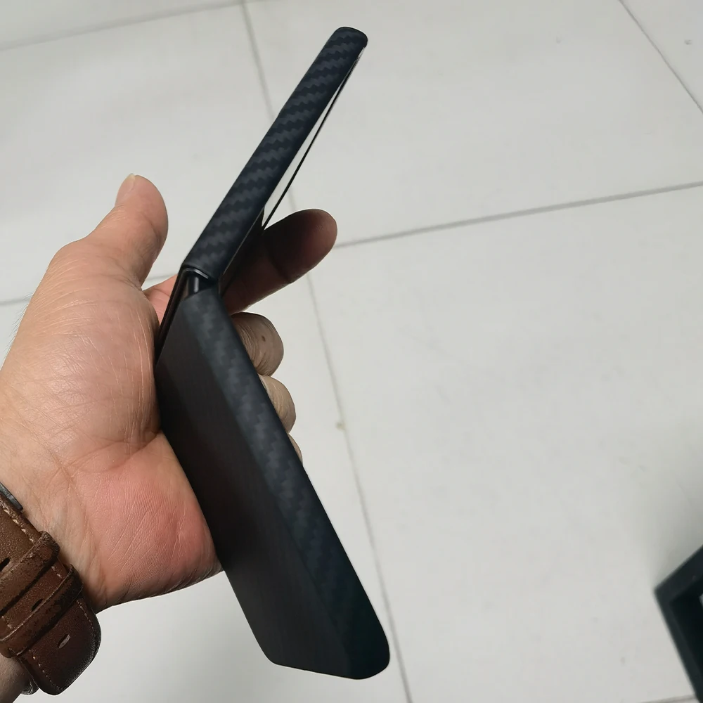 Najtaniej Etui Z Czystego Włókna Węglowego Qadir Do Samsung Galaxy Z Flip 3 Etui Ultra-cienkie Antypoślizgowe Włókno Aramidowe Z Twardą Okładką Flip3