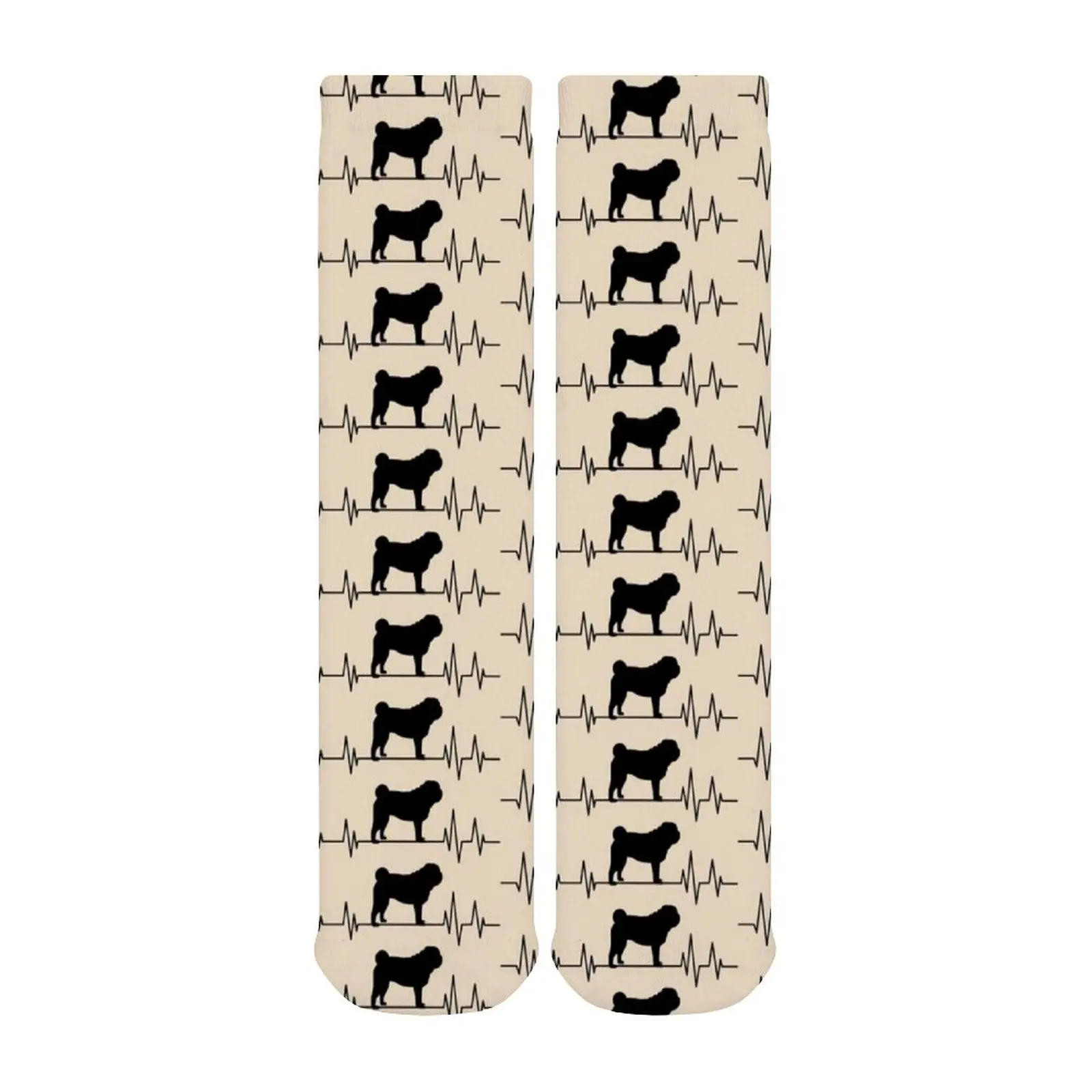 

Heartbeat Socks Large Chemical Fiber Stylish Stockings Design Teenage Anti-Slip School Socks