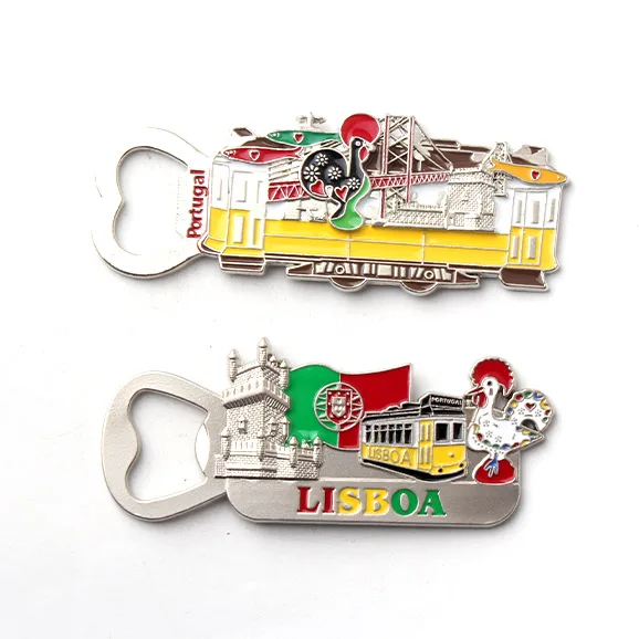 Новый модный металлический магнитный Открыватель для бутылок на холодильник, Португалия, Лиссабон, сувенир, фотография, милый подарок, домашний декор
