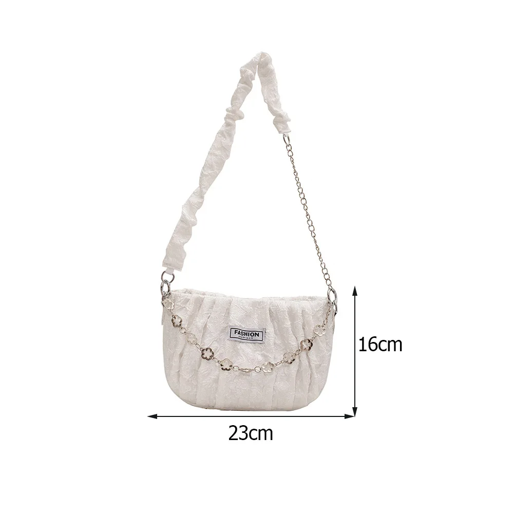 

Fashion Women elegant temperament Solid Color Flower Shoulder Underarm Bag Casual Ladies Chain Small Purse Handbags 2021 new